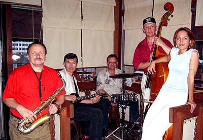 Группа "Опус": Владимир Гришин, Газинур Сафиулов, Николай Прибылов, Константин Скуратов, Ольга Мильченко